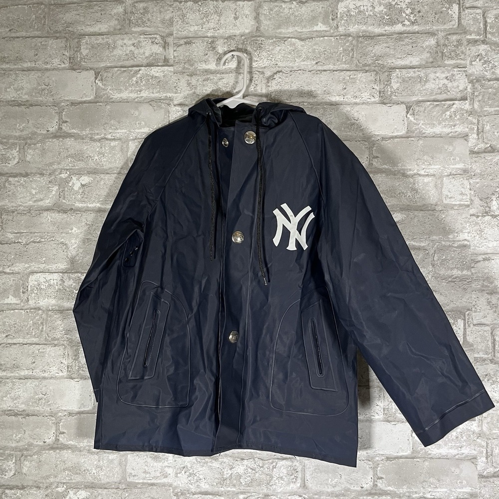 Vintage Kids Yankees Vinyl Rain Jacket Size Small 4/5